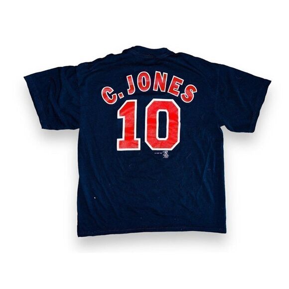 No brand / Not sure Other - N9 Vintage 1999 Joy Athletic Atlanta Braves Chipper Jones Shirt Top Large Autogr